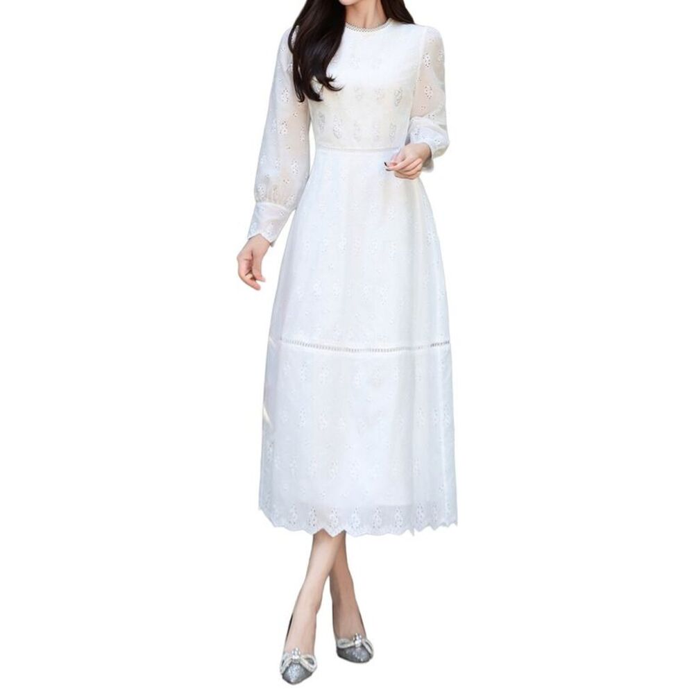 Burryco Womens Long Sleeve Midi Dress
